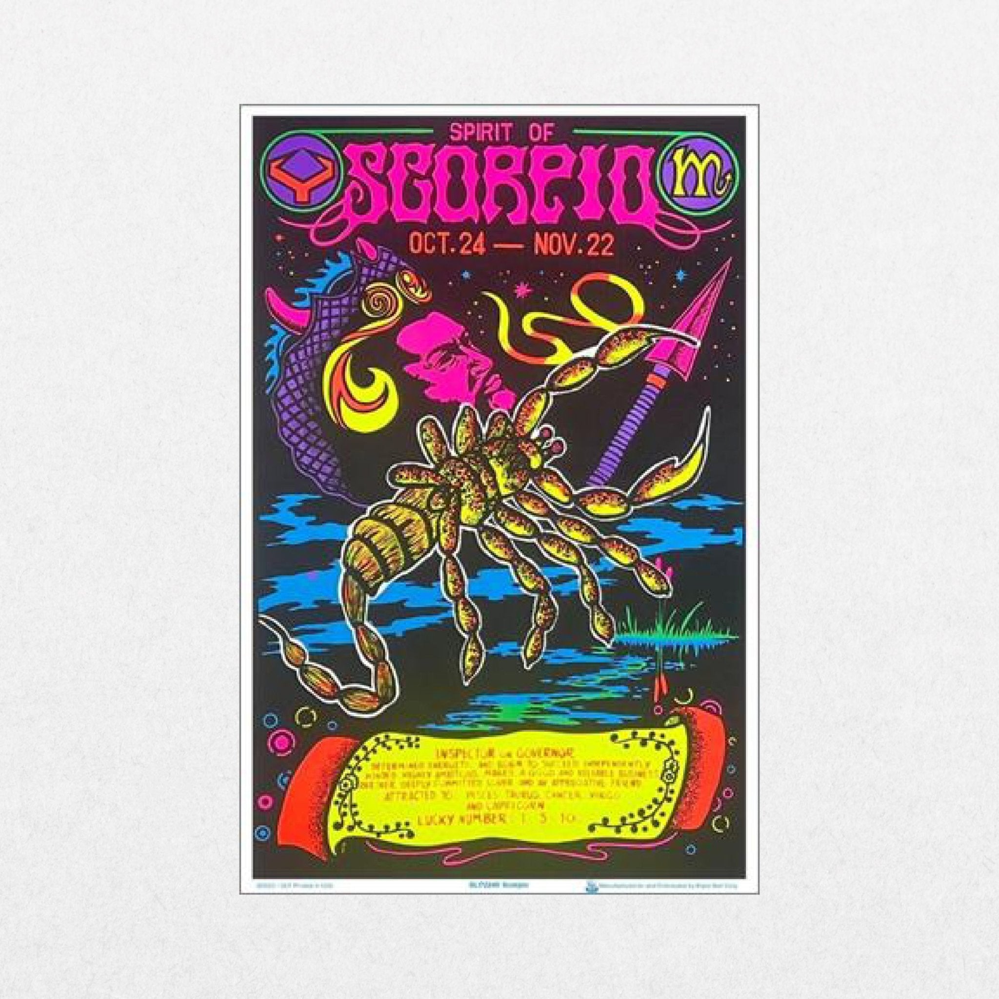 Scorpio Zodiac Sign - Blacklight - El Cartel
