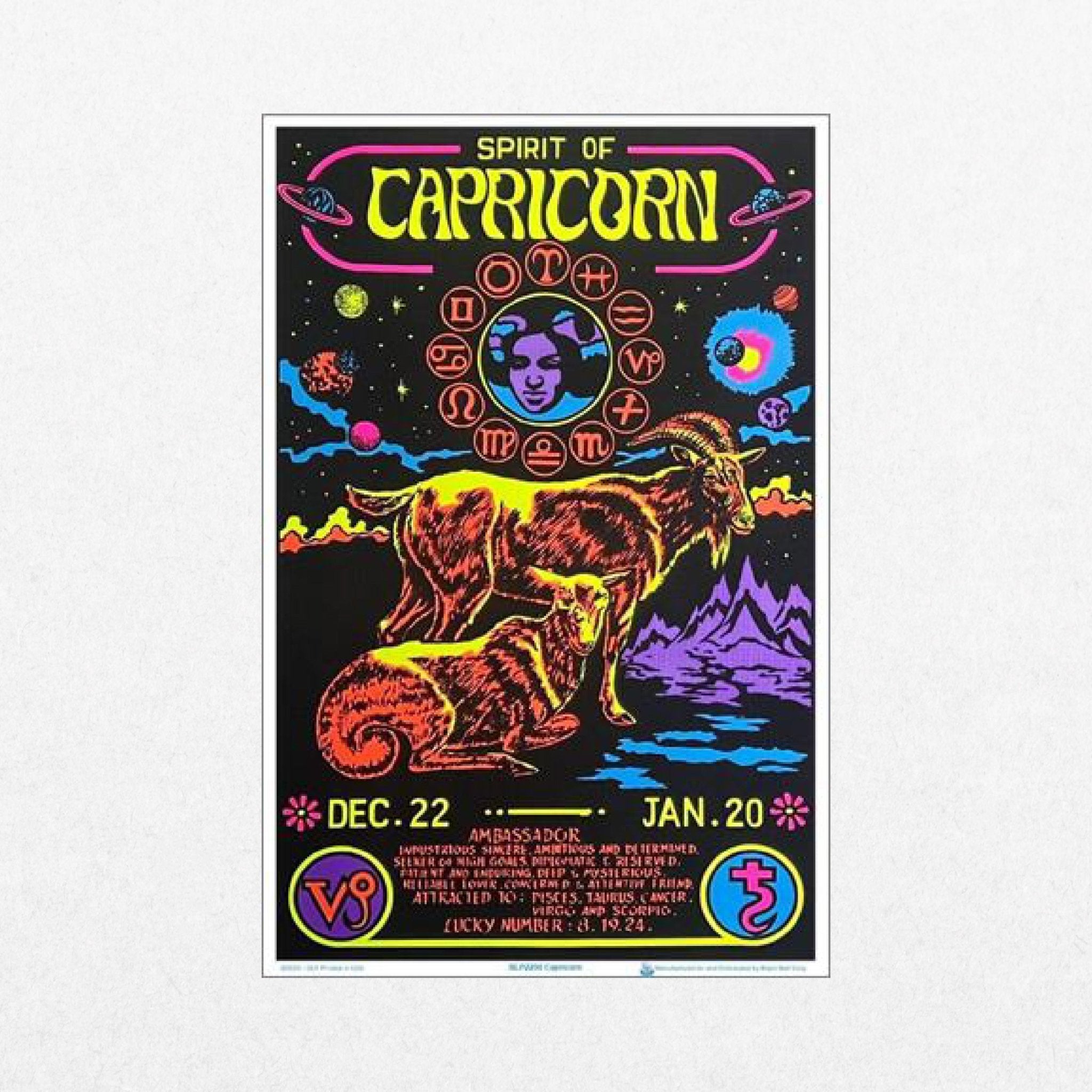 Capricorn Zodiac Sign - Blacklight - El Cartel