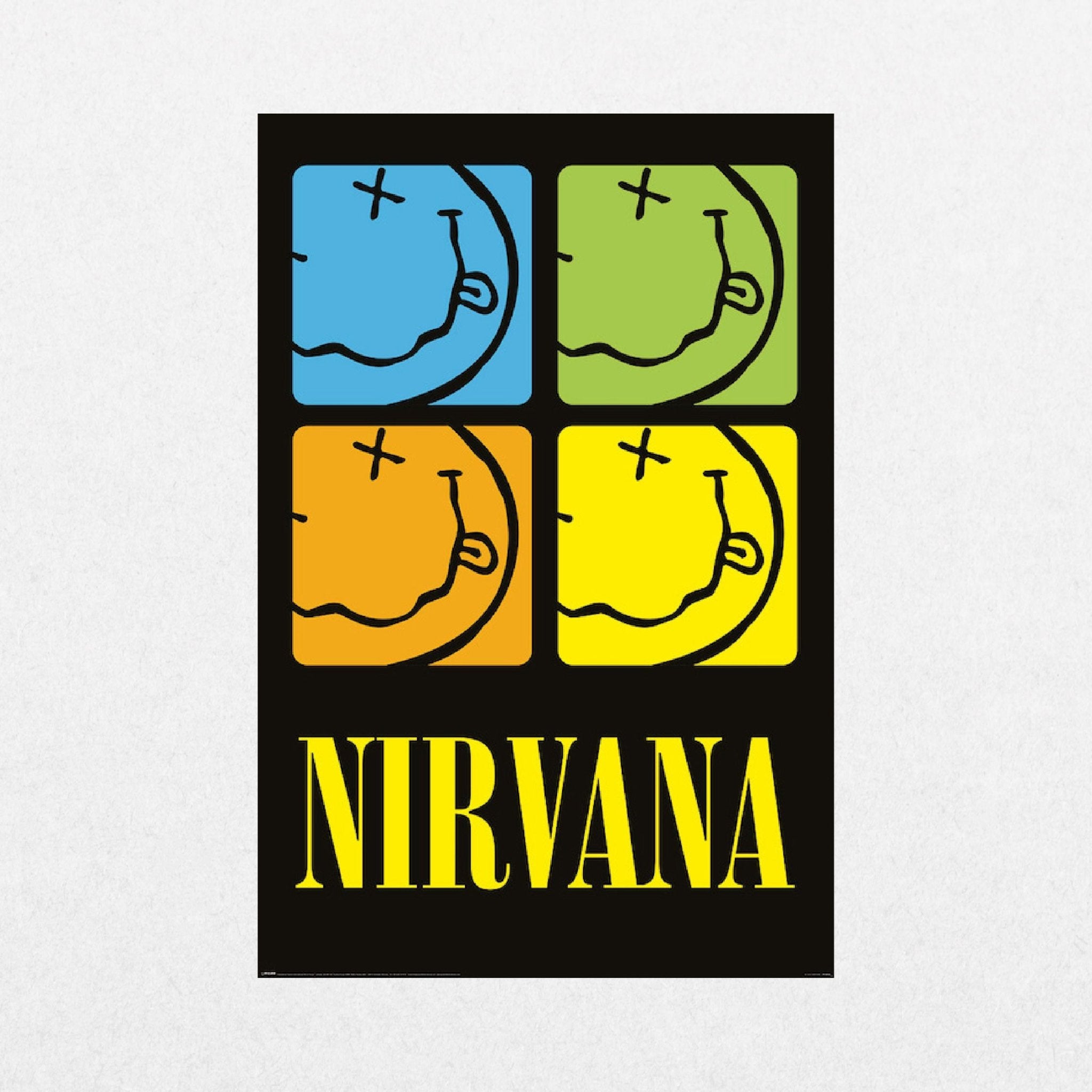 Nirvana - Smiley Face Squares X4 - El Cartel