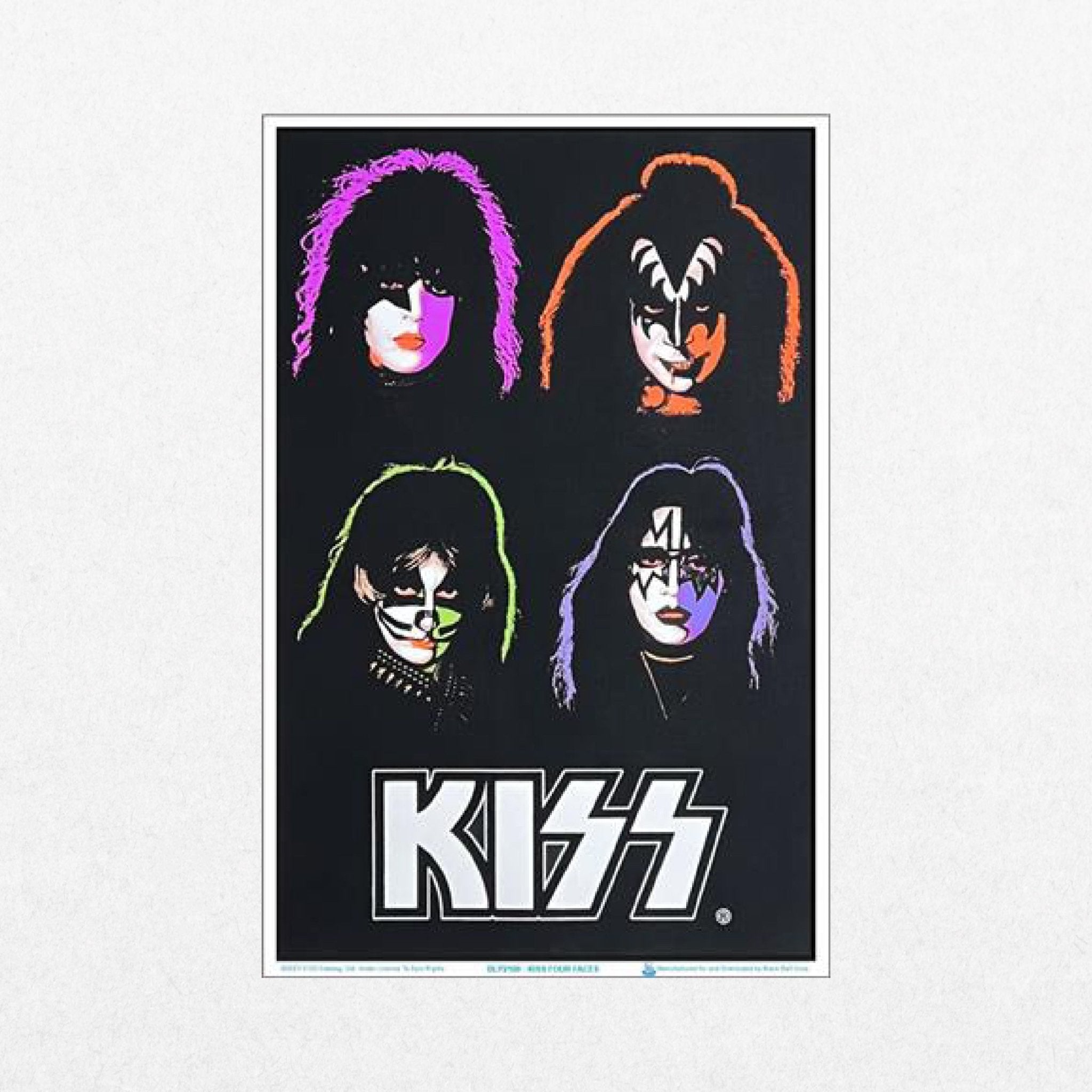 KISS - Four Faces Blacklight - El Cartel