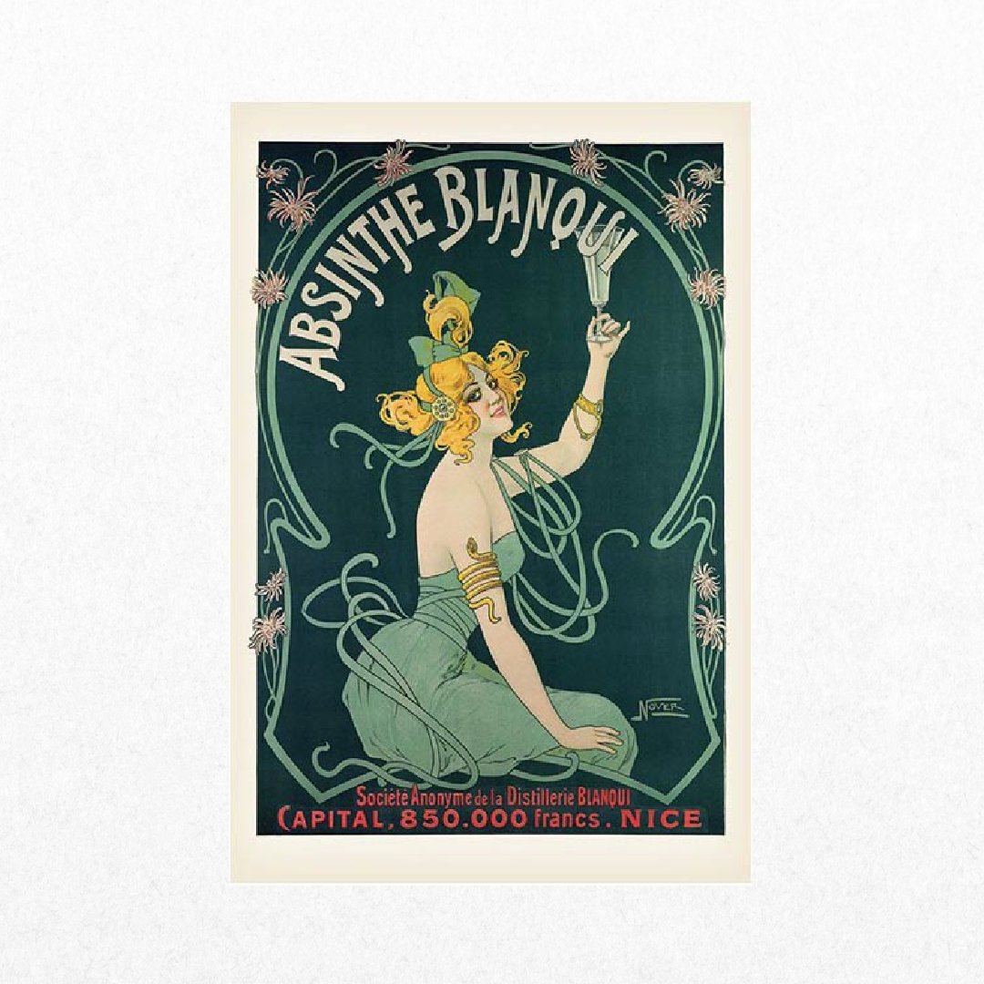 Absinthe Blanqui - Nover - Vintage French Advertising Art - El Cartel