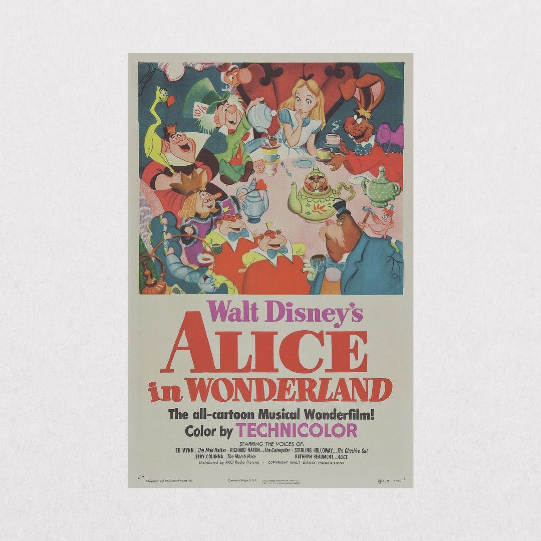 Alice In Wonderland - Vintage Technicolor 1951 - el cartel