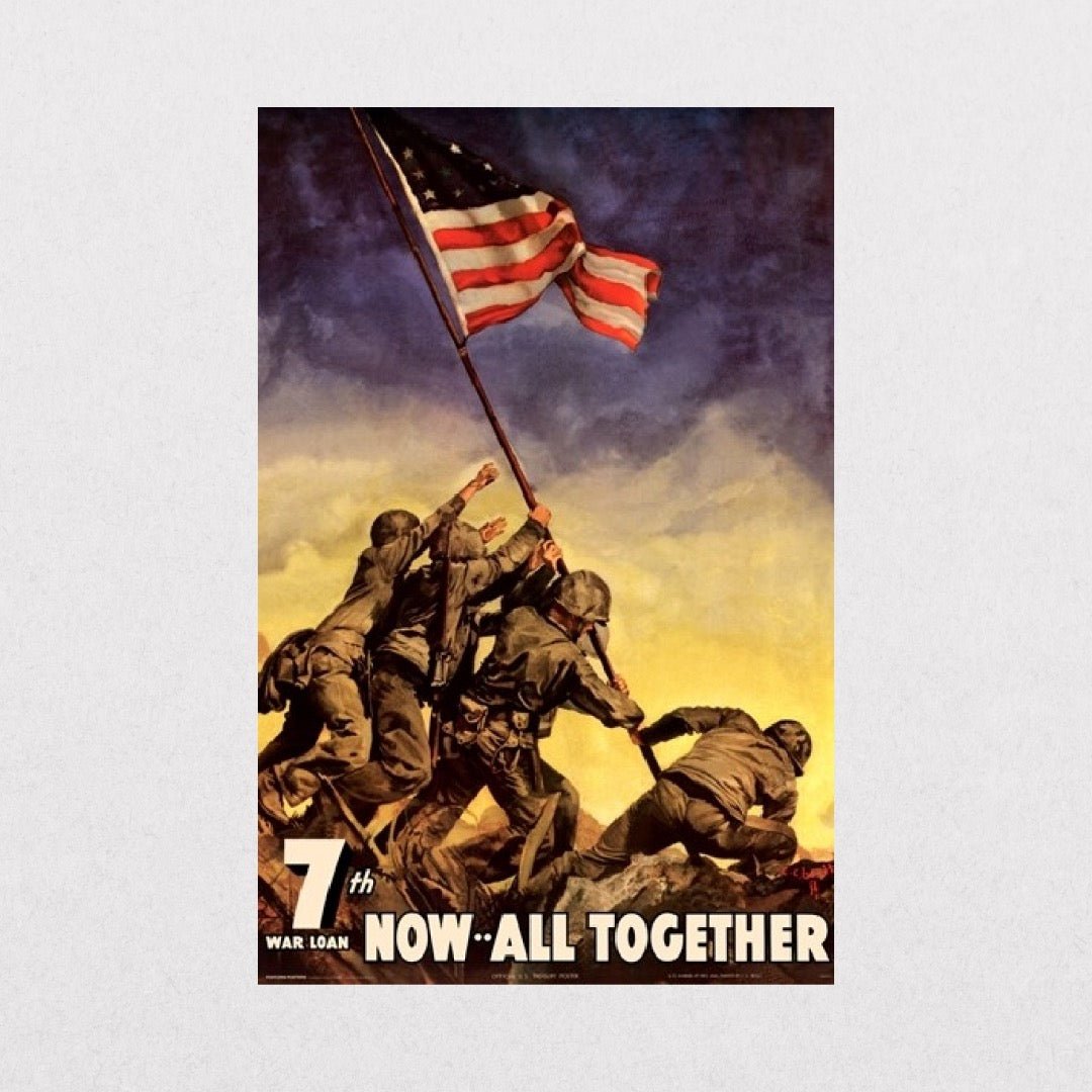 American Flag - Iwo Jima Now All Together - el cartel