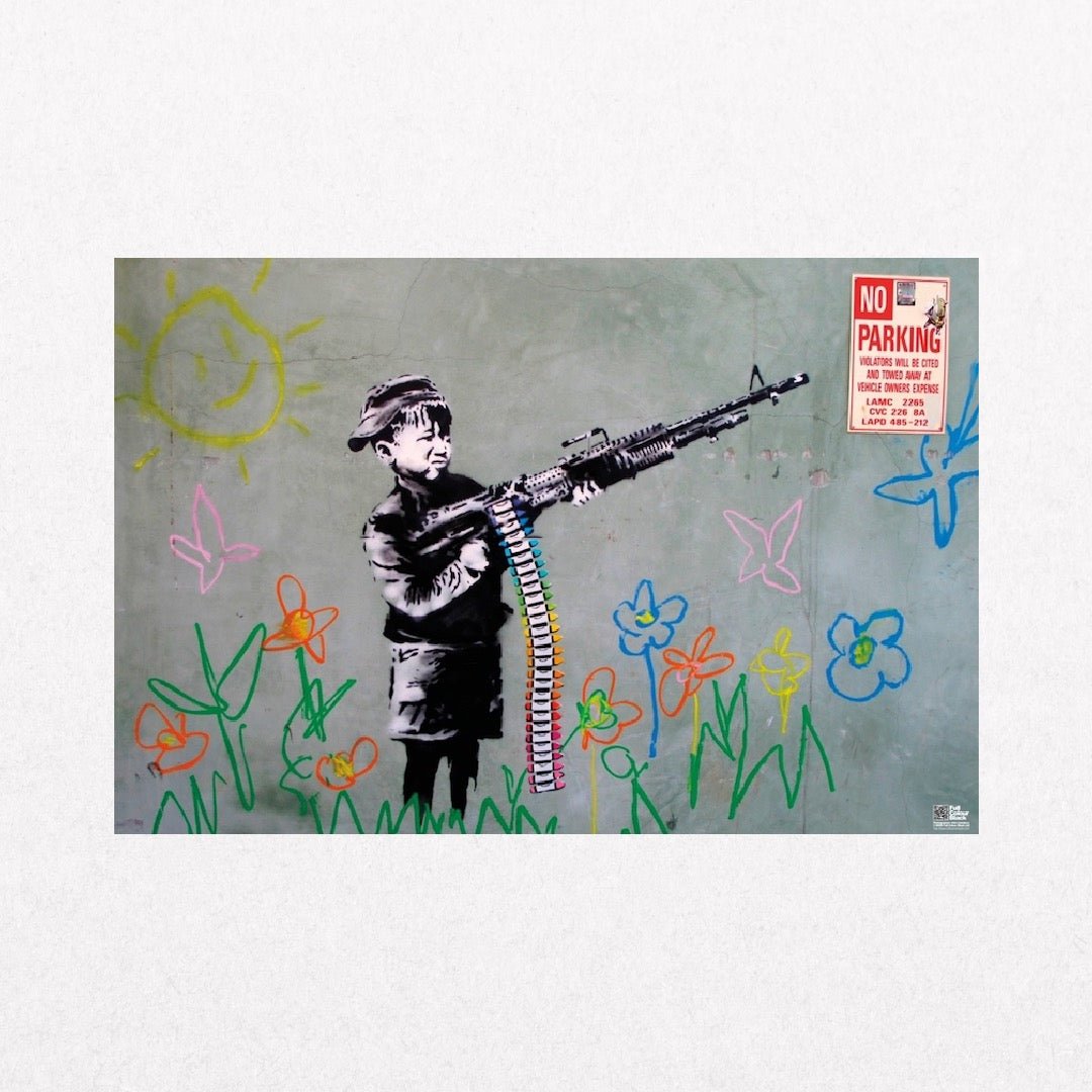 Banksy - Crayon Shooter - el cartel