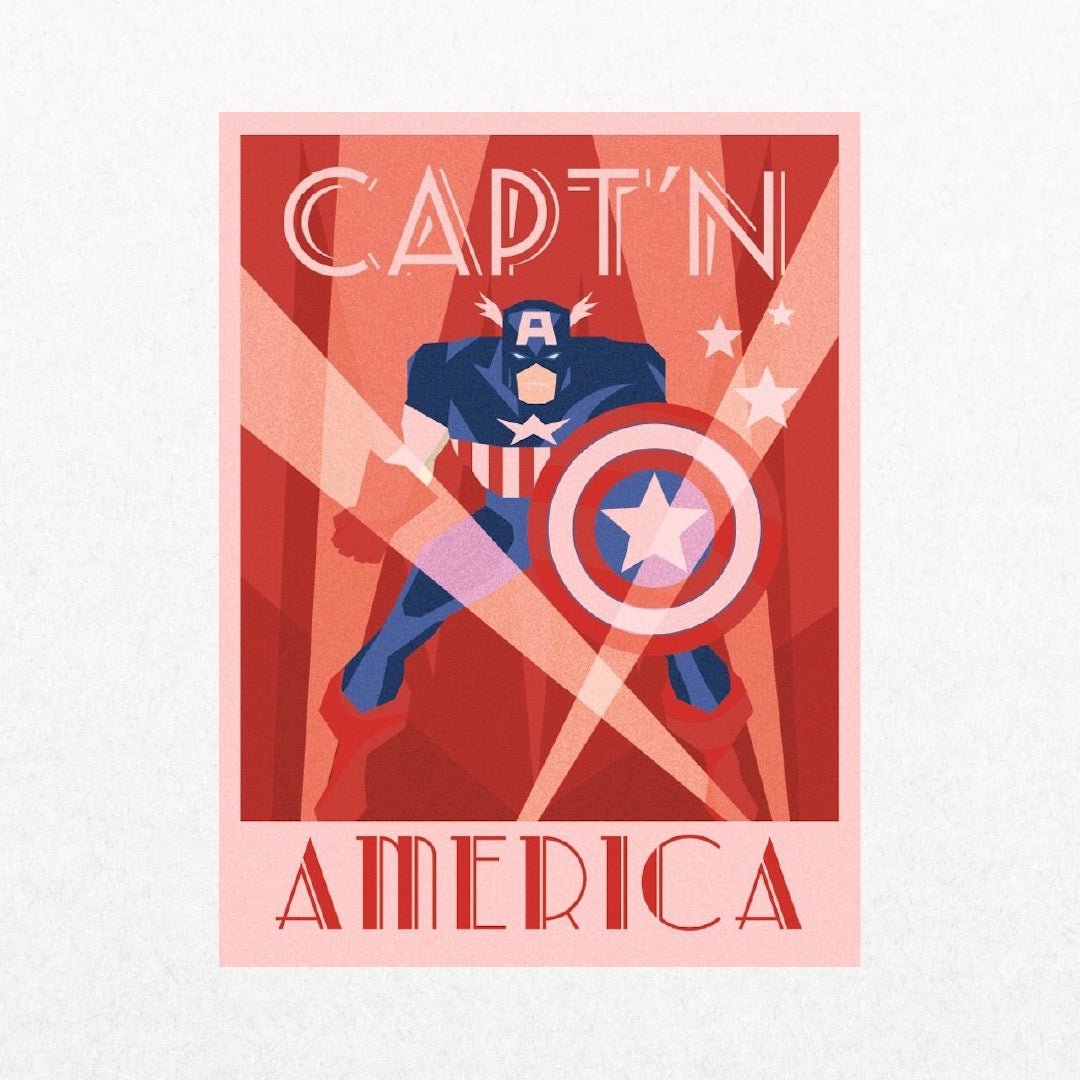 CaptainAmerica - ArtDeco - el cartel
