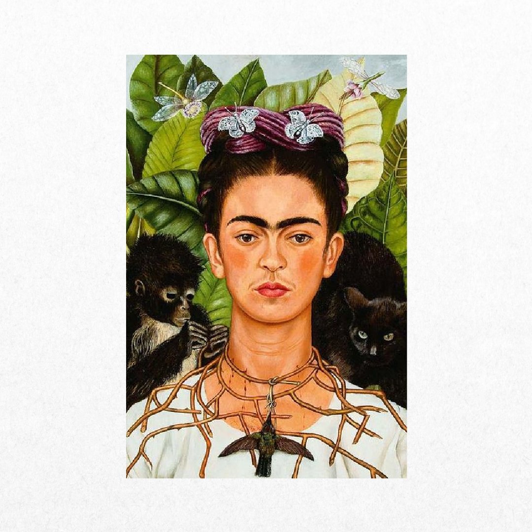 Frida Kahlo - Self-Portrait with Thorn Necklace and Hummingbird, 1940 - El Cartel