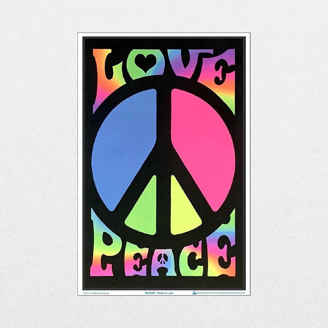 Peace&Love - RetroBlacklight - el cartel