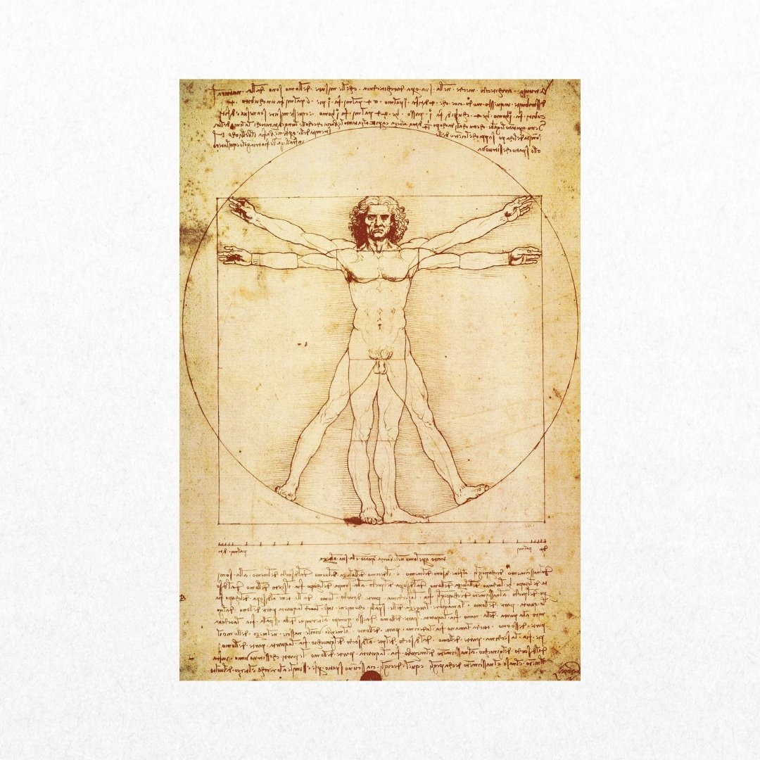Leonardo da Vinci - Vitruvian Man, 1487 - El Cartel