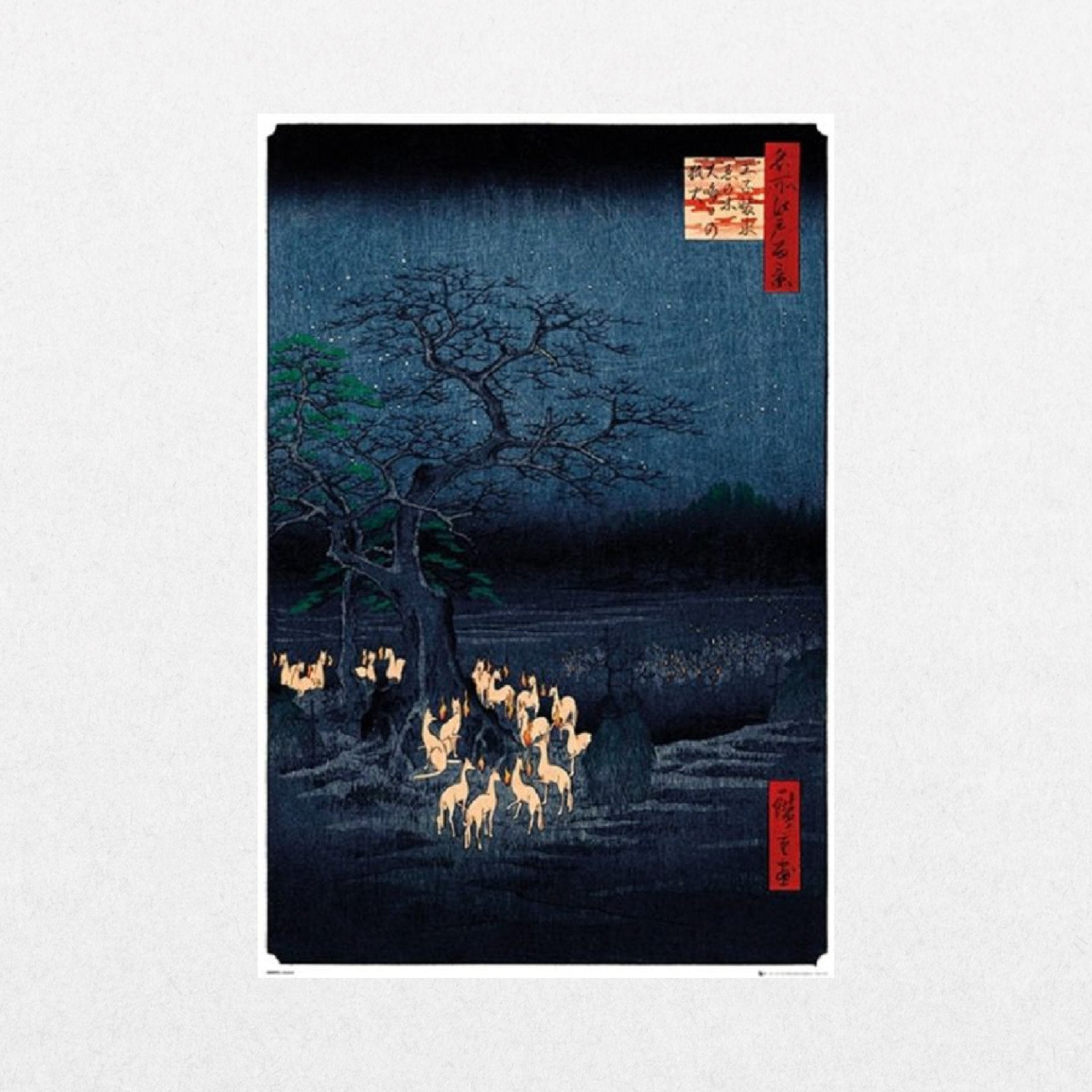 Utagawa Hiroshige - New Years Eve Foxfire - El Cartel