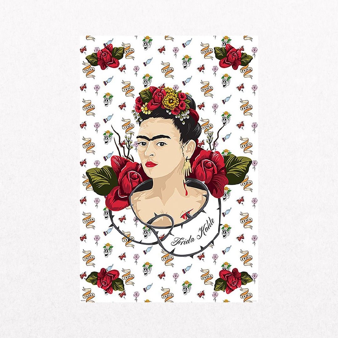 FridaKahlo - RedandWhite - el cartel