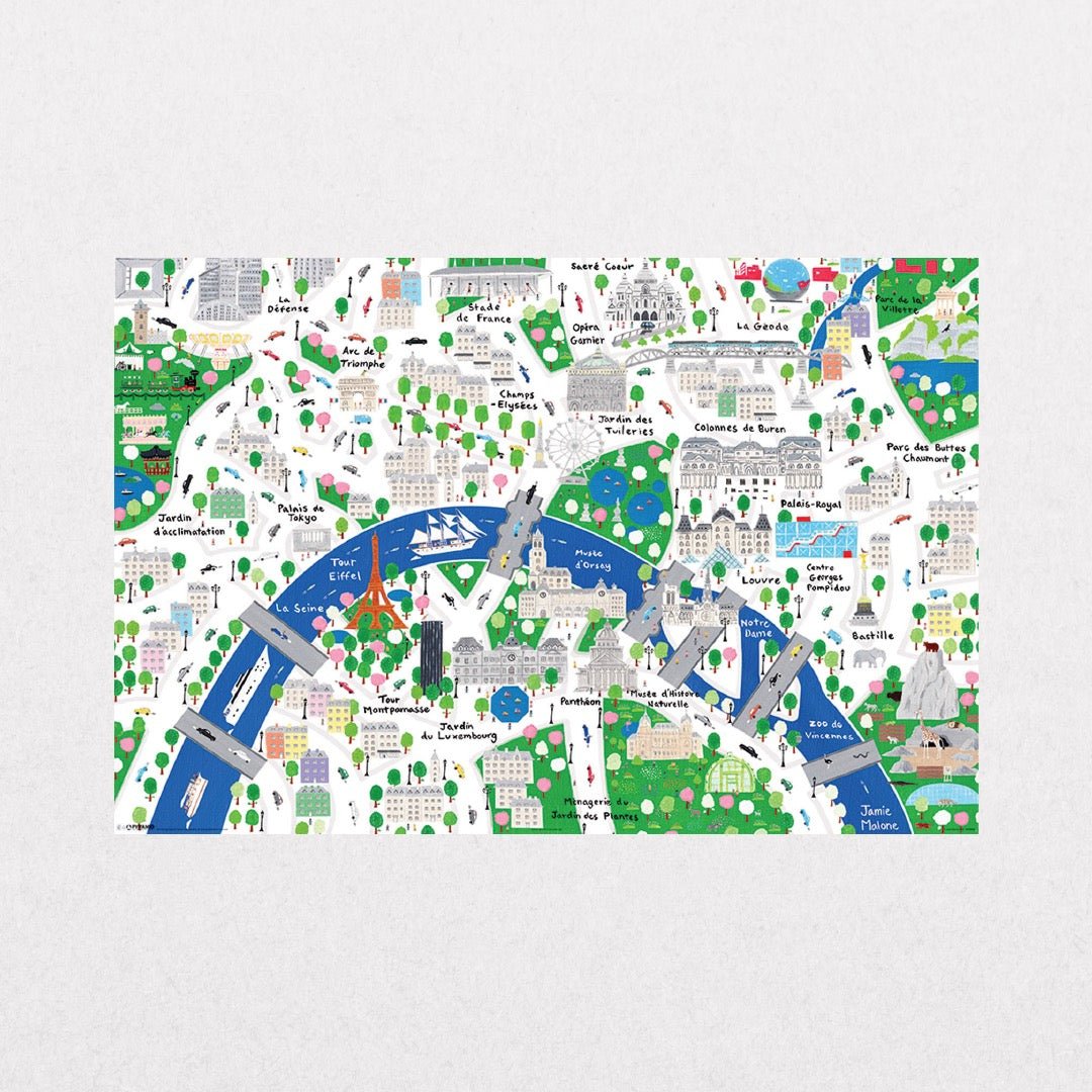 ParisMap - Illustrated - el cartel