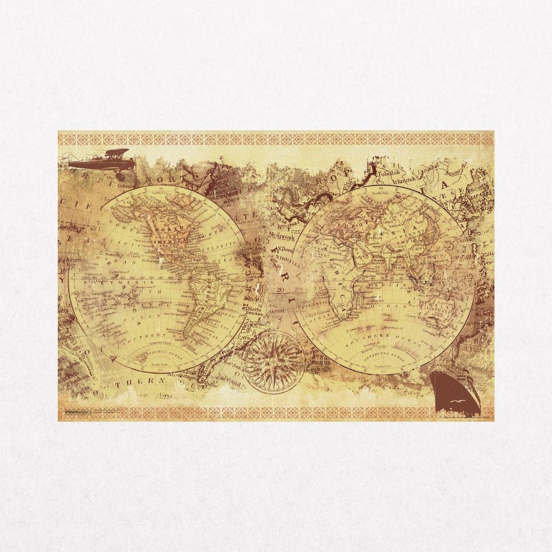 WorldMap - Vintage - el cartel